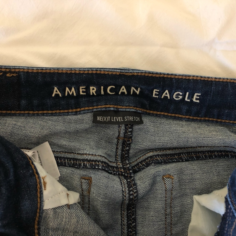 American Eagle jeggings, size 0 regular length, dark blue wash, near new cond - Picture 5 of 9